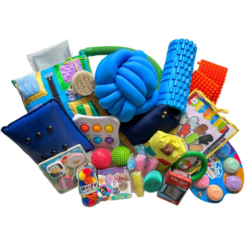 Assorted colorful sensory and fidget toys